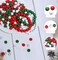 450-Piece 10mm Wooden Beads – Red, Green & White Painted Beads with 3mm Hole, Perfect for Christmas Crafts, Jewelry Making, and DIY Handmade Projects